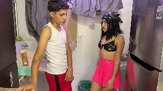 My little stepsister getting stuck to fuck her hard